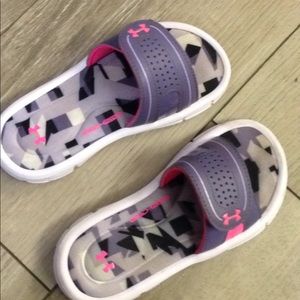 Under Armor slides. Only worn once.